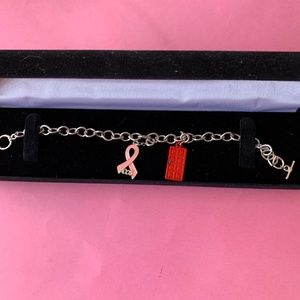 Elizabeth Arden Breast Cancer Charm Bracelet